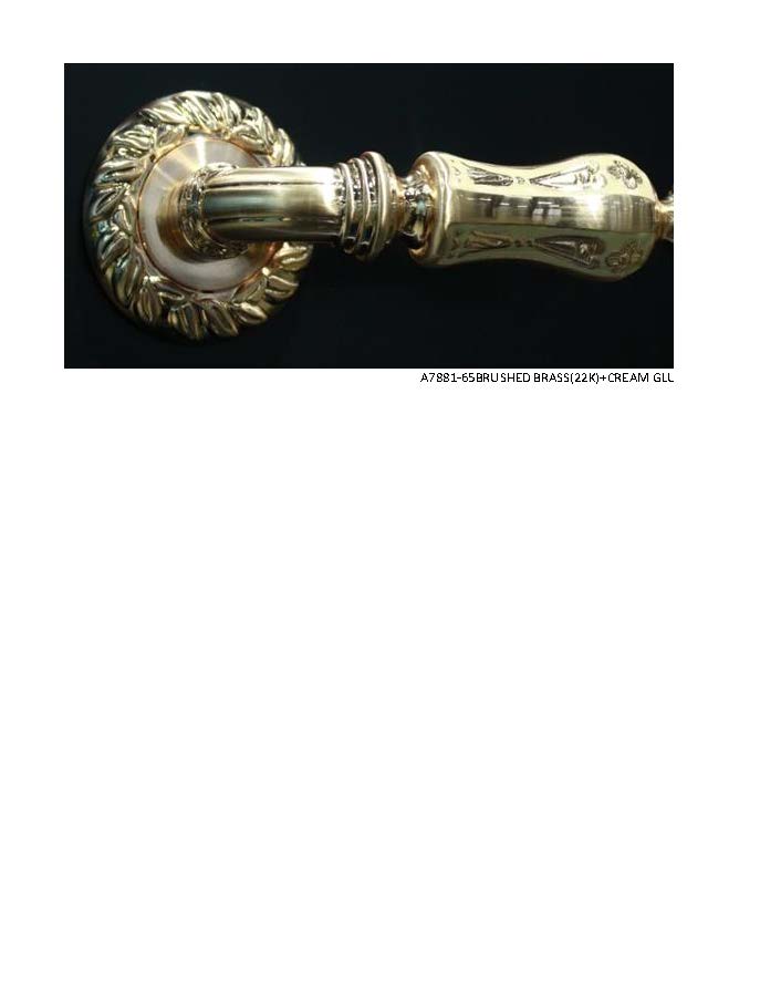 Ручка Alemar A7881-65 BRUSHED BRASS(22K)+CREAM GLUE